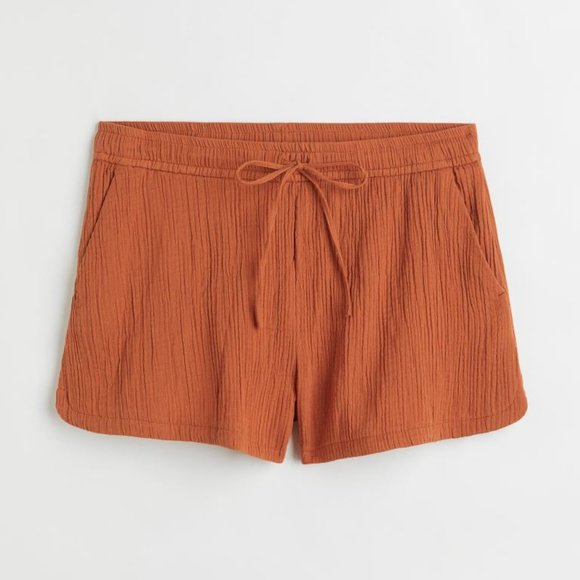Brown/Orange Cotton Shorts - Picture 1 of 4
